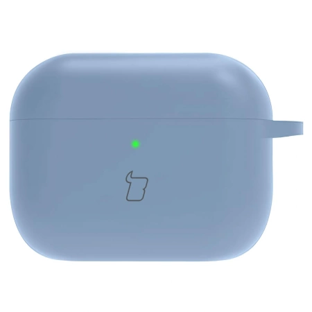 Silikonowe etui z karabińczykiem Bizon Case Headphone Silicone do AirPods Pro 3, szarobłękitne