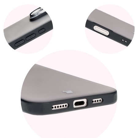 Etui Bizon Case Angelo do iPhone 16 Pro Max, półprzezroczyste z czarną ramką