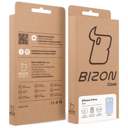 Pancerne etui Bizon Case Tur do iPhone 17 Pro, jasnoniebieskie