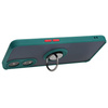 Etui z uchwytem na palec Bizon Case Hybrid Ring do Oppo A78 5G, przydymione z ciemnozieloną ramką
