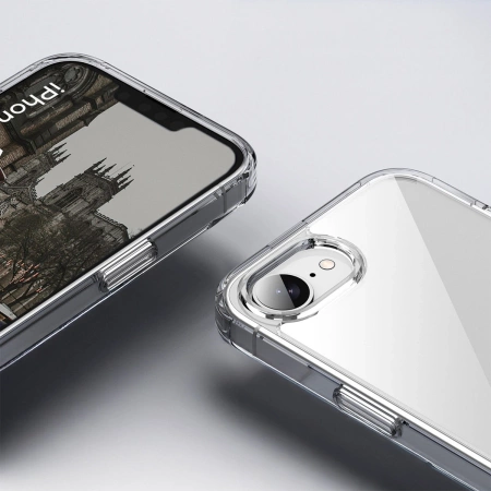 Etui Bizon Case Halo do iPhone 16e, przezroczyste