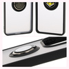 Etui z uchwytem na palec Bizon Case Hybrid Ring do Xiaomi Redmi Note 14 4G, przydymione z czarną ramką