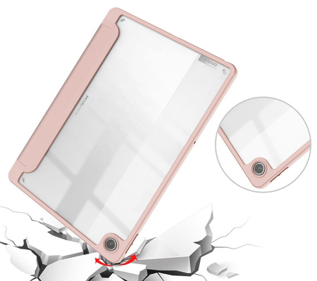 Etui Bizon Case Tab Clear Matt do Lenovo Tab M10 Plus Gen 3, różowozłote