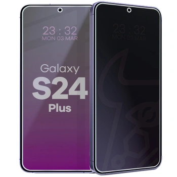 Prywatyzujące szkło hybrydowe Bizon Glass Mule Shadow do Galaxy S24 Plus, matowe