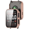 Etui ze szkłem do zegarka Bizon Case Watch Adamo do Garmin Venu X1, różowe