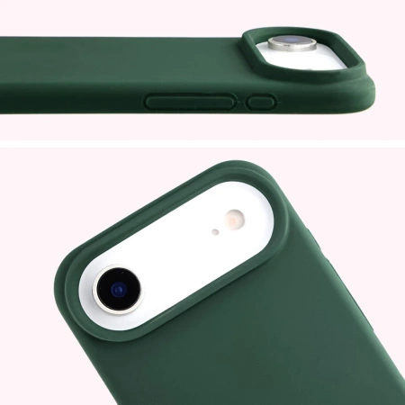 Silikonowe etui Bizon Soft Case do iPhone Air, ciemnozielone
