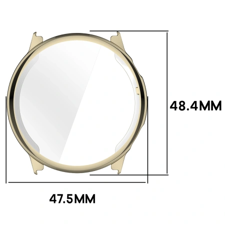 Etui z osłoną ekranu Bizon Case Watch Felipe do Garmin Venu 4 45 mm, złote