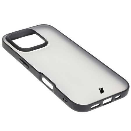 Etui Bizon Case Angelo do iPhone 16 Pro, półprzezroczyste z czarną ramką