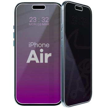 Prywatyzujące szkło hybrydowe Bizon Glass Mule Shadow do iPhone Air, matowe