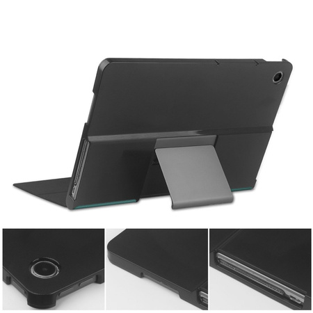 Etui z klapką Bizon Case Tab Croc do Lenovo Tab Plus 11.5" 2024, ciemnozielone