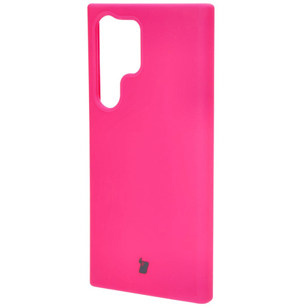 Silikonowe etui Bizon Soft Case do Samsung Galaxy S23 Ultra, neonowo-różowe