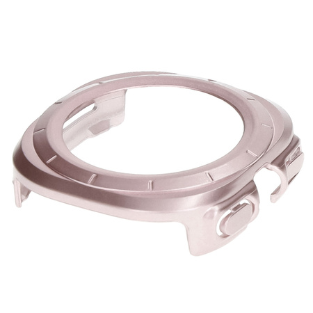 Etui ze szkłem do zegarka Bizon Case+Glass Watch do Galaxy Watch Ultra 2 / 1, satynowo różowe