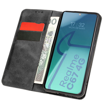 Etui z klapką Bizon Case Pocket Pro do Realme C67 4G, czarne