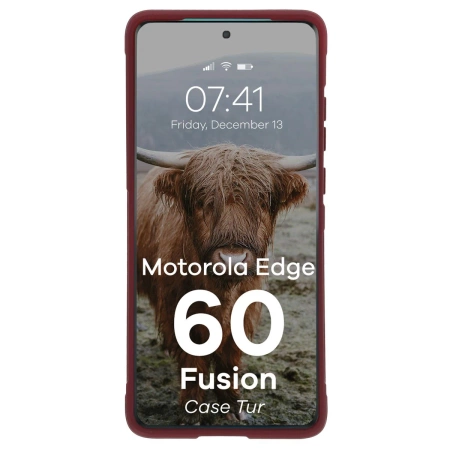 Pancerne etui Bizon Case Tur do Motorola Edge 60 / 60 Fusion, burgundowe