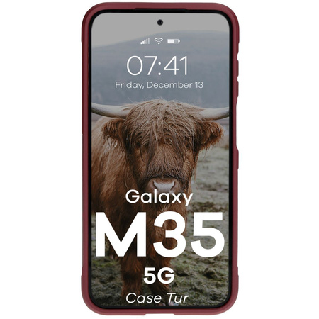 Pancerne etui Bizon Case Tur do Galaxy M35 5G, burgundowe
