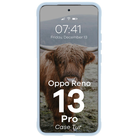 Pancerne etui Bizon Case Tur do Oppo Reno13 Pro, jasnoniebieskie