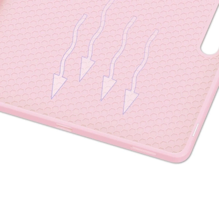 Etui z klapką Bizon Case Tab Lizard do Galaxy Tab S10 FE Plus, różowe