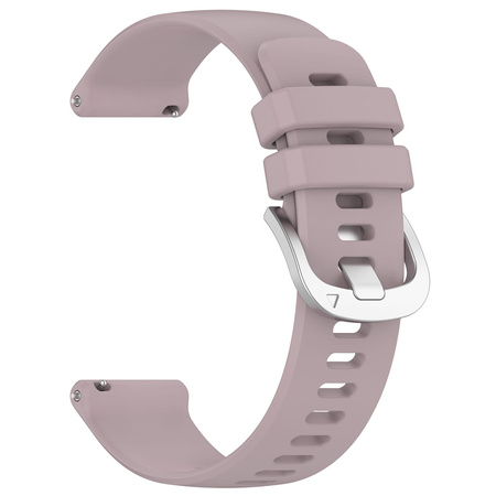 Pasek silikonowy do smartwatcha, Bizon Strap Watch Silicone Pro T, Quick Release 20 mm, jasnofioletowy