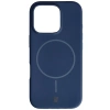 Silikonowe etui z pierścieniem magnetycznym Bizon Soft Case Magnetic do iPhone 16 Pro, granatowe