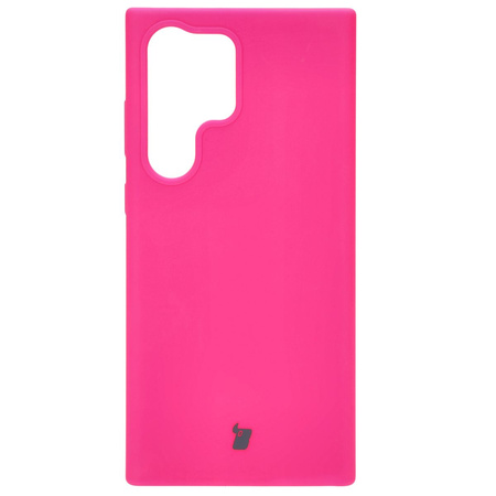 Silikonowe etui Bizon Soft Case do Galaxy S23 Ultra, neonowo-różowe