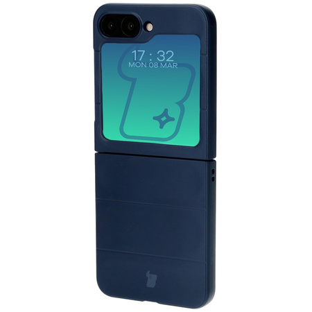 Pancerne etui Bizon Case Tur do Galaxy Z Flip6, granatowe