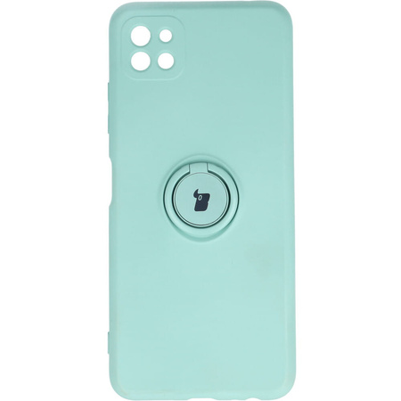 Etui Bizon Case Silicone Ring do Galaxy A22 5G, turkusowe