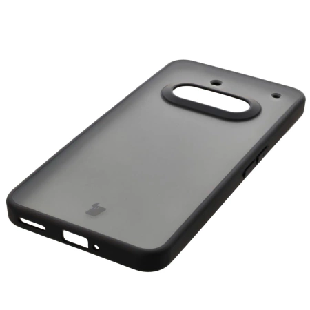 Etui Bizon Case Angelo do Nothing Phone (3a), półprzezroczyste z czarną ramką