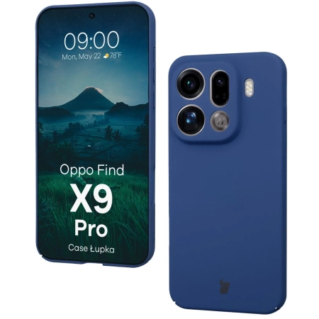 Etui Bizon Case Łupka do Oppo Find X9 Pro, niebieskie
