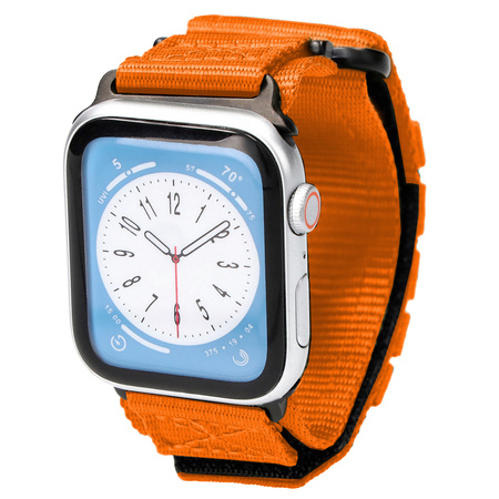 Sportowy pasek do zegarka Bizon Strap Watch Adventure do Apple Watch 42/44/45/49 mm, pomarańczowy