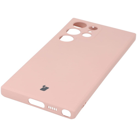 Etui Bizon Case Silicone Sq do Galaxy S23 Ultra, jasnoróżowe