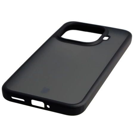 Etui Bizon Case Angelo do Xiaomi 15T Pro, przydymione z czarną ramką