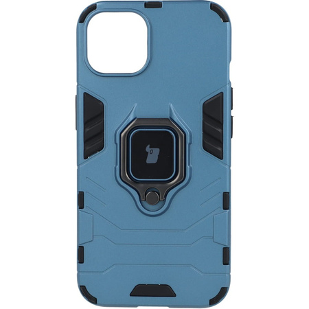 Etui Bizon Case Armor Ring do iPhone 13, niebieskie