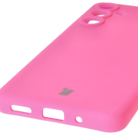 Silikonowe etui Bizon Soft Case do Galaxy M55 5G, neonowo-różowe