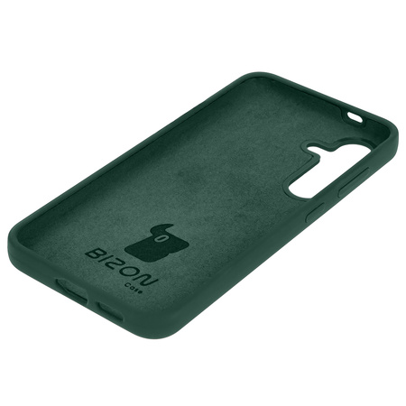 Silikonowe etui Bizon Soft Case do Galaxy S24, ciemnozielone