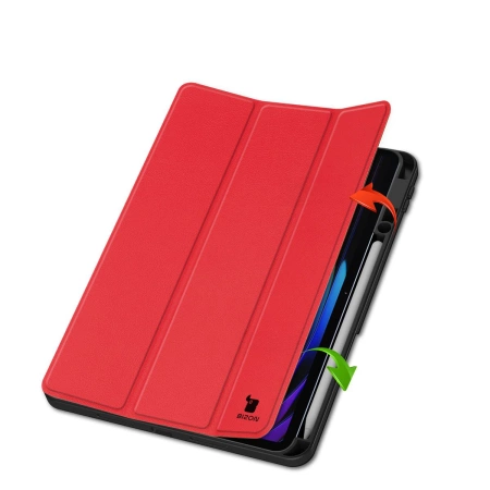 Etui z klapką Bizon Case Tab Lizard do Xiaomi Pad 7 / 7 Pro, czerwone