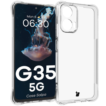Elastyczne etui Bizon Case Salpa do Motorola Moto G35 5G, przezroczyste