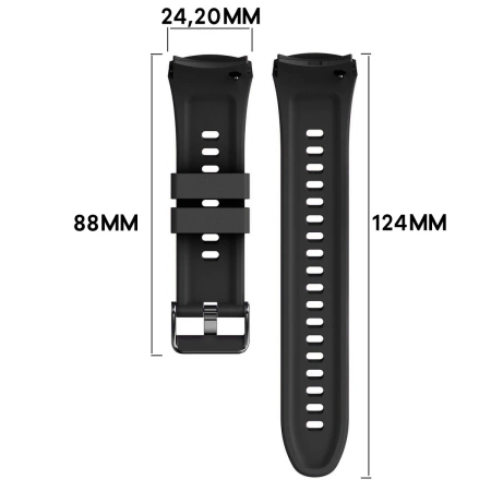 Silikonowy pasek Bizon Strap Watch Silicone T do Huawei Watch 5 46 mm, czarny