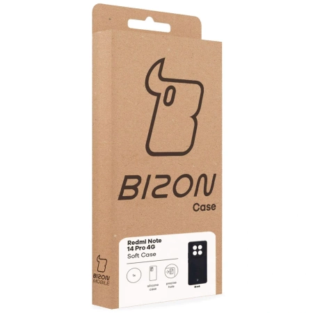 Silikonowe etui Bizon Soft Case do Xiaomi Redmi Note 14 Pro 4G, czarne