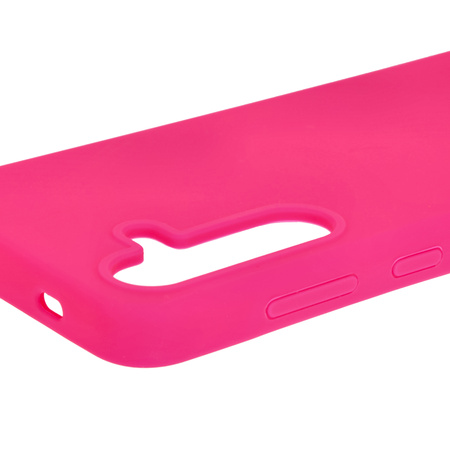 Silikonowe etui Bizon Soft Case do Galaxy S24, neonowo-różowe