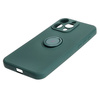 Etui Bizon Case Silicone Ring Sq do iPhone 15 Pro Max, ciemnozielone