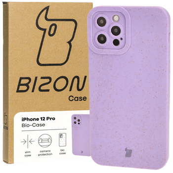 Ekologiczne etui Bizon Bio-Case do iPhone 12 Pro, fioletowe