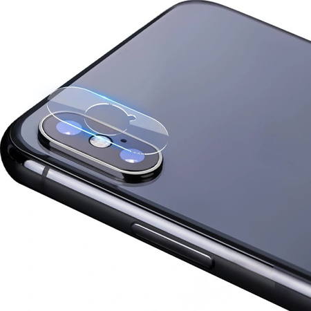 Szkło hartowane Bizon Glass Edge - 2 sztuki + ochrona na obiektyw, iPhone Xs / X, czarne