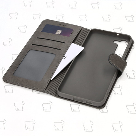 Etui Bizon Case Wallet do Samsung Galaxy S23 Plus, szare