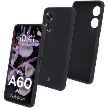 Silikonowe etui Bizon Soft Case do Oppo A60 4G, czarne