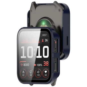 Etui ze szkłem do zegarka Bizon Case Watch Adamo do Garmin Venu X1, niebieskie