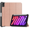 Etui Bizon Case Tab Lizard do iPad Mini 7 2024 / iPad Mini 6 2021, różowozłote
