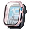 Etui ze szkłem do zegarka Bizon Case+Glass Watch do Apple Watch SE 3 / SE 2 / SE / 6 / 5 / 4 (44 mm), różowozłote