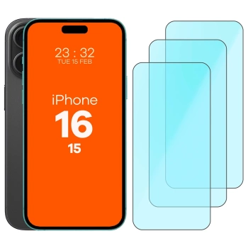 Szkło ochronne 2.5D Bizon Smart Glass do iPhone 15 / 16, 3 sztuki