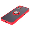 Etui z uchwytem na palec Bizon Case Hybrid Ring do Galaxy Xcover7, przydymione z czerwoną ramką