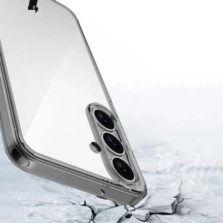 Etui Bizon Case Halo do Galaxy S25 Plus, przydymione-czarne